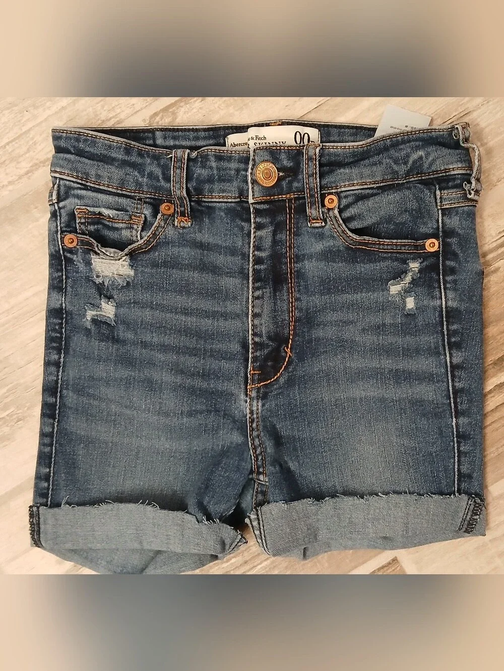 Abercrombie Kids High Rise Super Skinny Cut Off Shorts Size 00